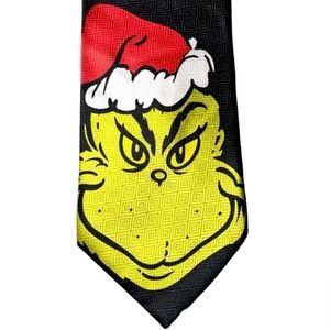 Dr. Seuss 58” Tie The Grinch That Stole Christmas 100% Silk‎ Necktie